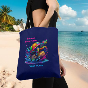 Colourful Turtle Splash Tote Bag