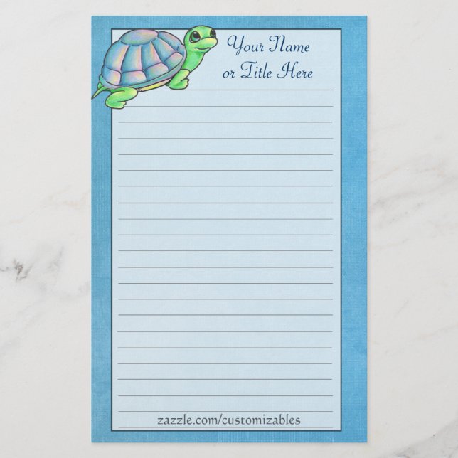 Colourful Turtle Stationery (Front)