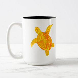 Colourful Turtles Two-Tone Coffee Mug