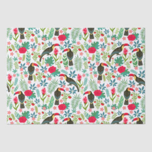 colourful tuscans tropical flowers pattern tissue paper