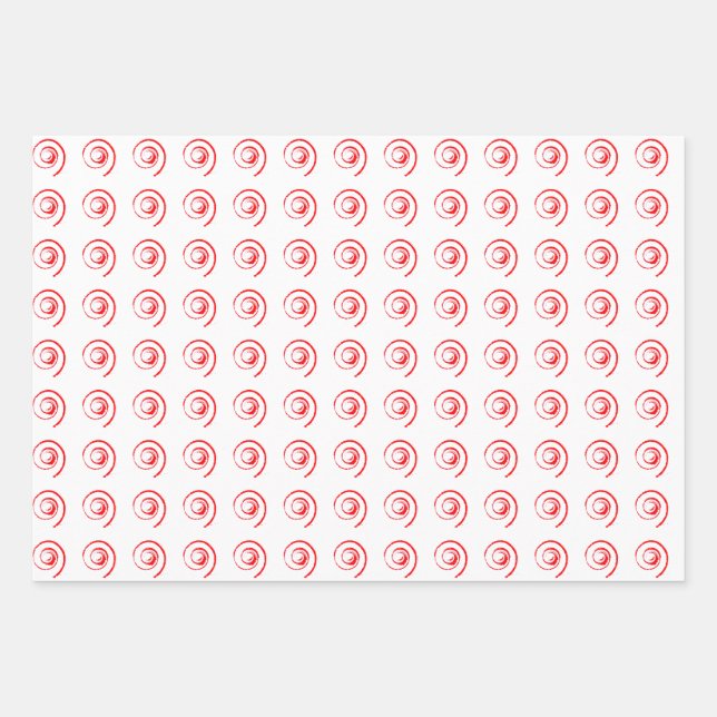 Colourful Twirls Wrapping Paper Sheet (Front)