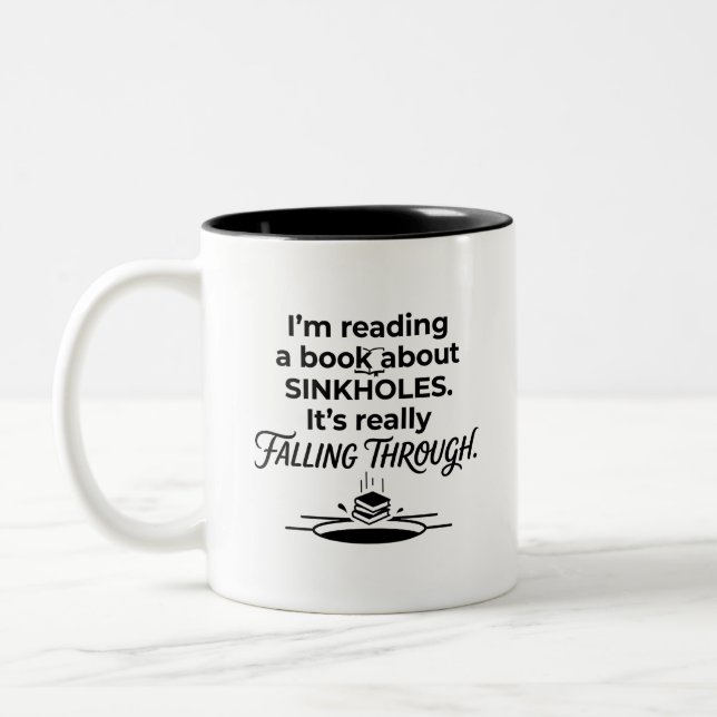Colourful Two-Tone Mug for Bookworms (Left)