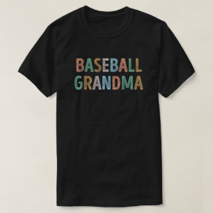 Colourful Typography Baseball Grandma T-Shirt