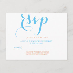 Colourful typography RSVP cards