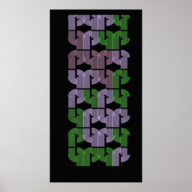 Colourful U Maze Geometric Pattern Design  Poster (Front)