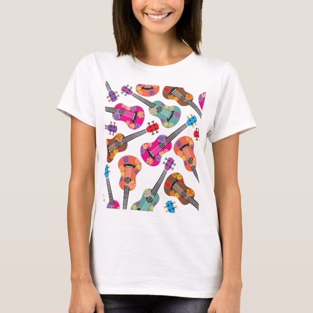 Colourful Ukeleles T-Shirt (Front)