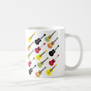 Colourful Ukulele Patterns Music Coffee Mug