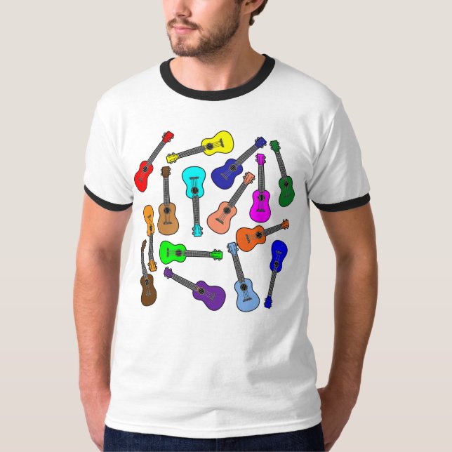 Colourful Ukuleles T-Shirt (Front)
