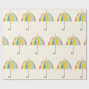 Colourful Umbrella – Bright & Cheerful Rainy Day Wrapping Paper