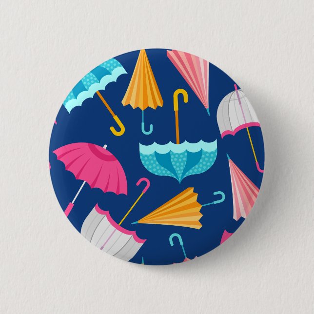 Colourful Umbrella Pattern 6 Cm Round Badge (Front)