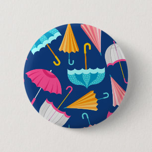 Colourful Umbrella Pattern 6 Cm Round Badge