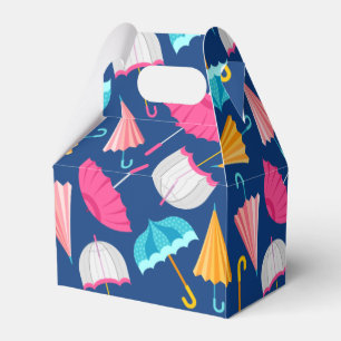 Colourful Umbrella Pattern Favour Box