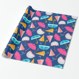 Colourful Umbrella Pattern Wrapping Paper