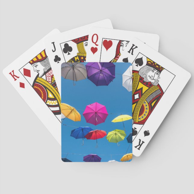 Colourful Umbrella Poker Playing Cards (Back)