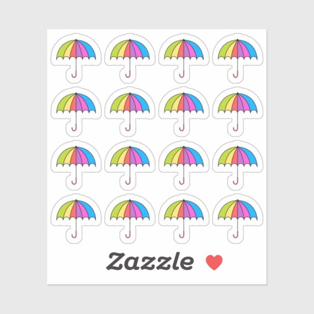 Colourful Umbrella Rain Tracker Decorative Planner (Sheet)