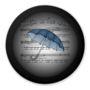Colourful Umbrella ~ Singin’ In The Rain ~ Music ~ Ceramic Knob