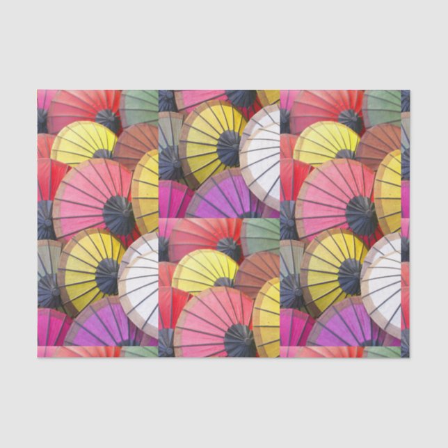 Colourful umbrella tissue paper (Front)