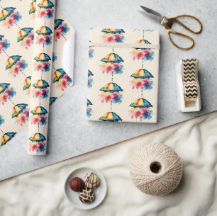 Colourful Umbrella Wrapping Paper