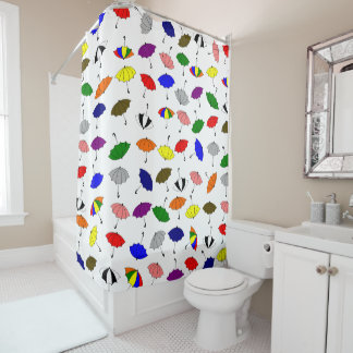 Colourful Umbrellas Design Shower Curtain
