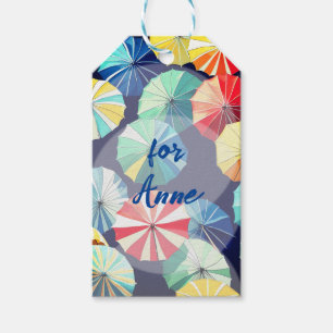 Colourful Umbrellas  Gift Tags