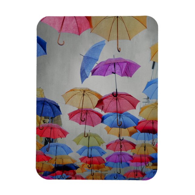 Colourful umbrellas magnet (Vertical)