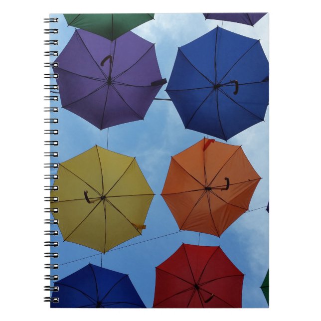 Colourful umbrellas notebook (Front)