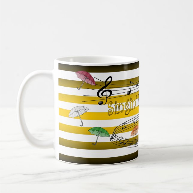 Colourful Umbrellas ~ Singin’ In The Rain ~ Musica Coffee Mug (Left)