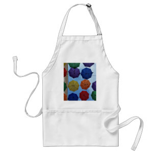 Colourful umbrellas standard apron
