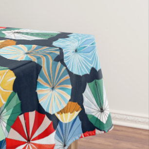 Colourful umbrellas tablecloth