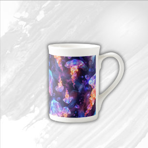 Colourful Under the Sea Jellyfish   Bone China Mug