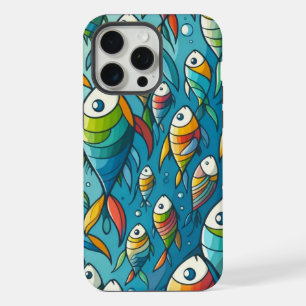 Colourful underwater fish art iPhone 15 pro max case
