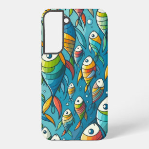 Colourful underwater fish art samsung galaxy case