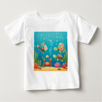 Colourful Underwater Fish Crab Turtle Seaweed