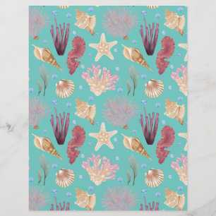 Colourful Underwater Life Pattern Scrapbook Paper