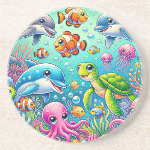 Colourful Underwater Scene Featuring Playful Sea Coaster