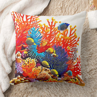 Colourful Underwater Sea Life Design  Cushion