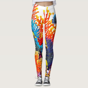 Colourful Underwater Sea Life Design Leggings