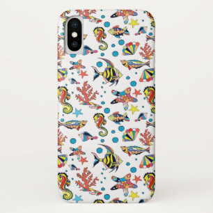 Colourful Underwater Sea Life Pattern iPhone X Case