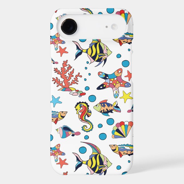 Colourful Underwater Sea Life Pattern Case-Mate iPhone Case (Back)