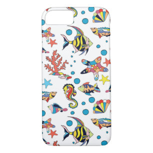 Colourful Underwater Sea Life Pattern iPhone 8/7 Case