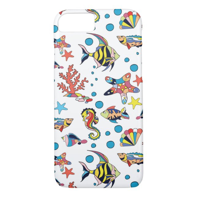 Colourful Underwater Sea Life Pattern Case-Mate iPhone Case (Back)