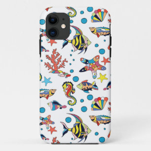 Colourful Underwater Sea Life Pattern iPhone 11 Case