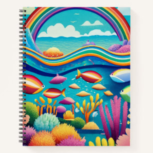 Colourful Underwater Under the Rainbow Notebook