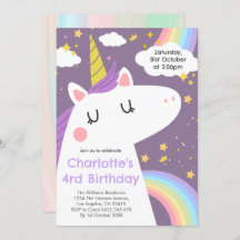 Colourful Unicorn and Rainbows Birthday Party