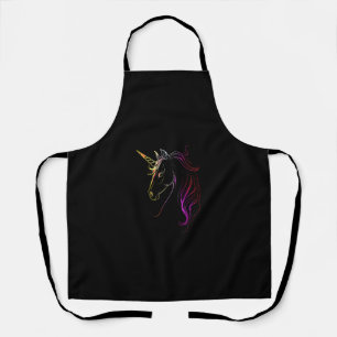 Colourful Unicorn Head Magic Tank Top Apron