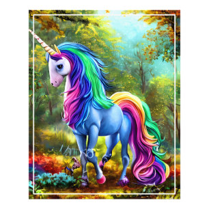 Colourful Unicorn Horse  Photo Print