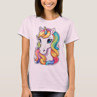 Colourful Unicorn Illustration T-Shirt