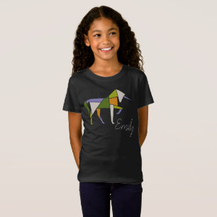 Colourful Unicorn - Modern Abstract Fantacy Tangra T-Shirt