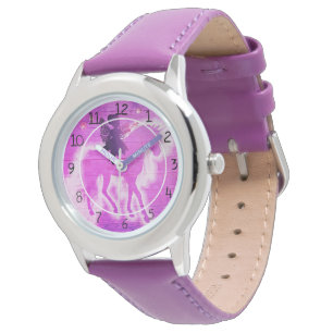 Colourful Unicorn Pink & Purple Watch