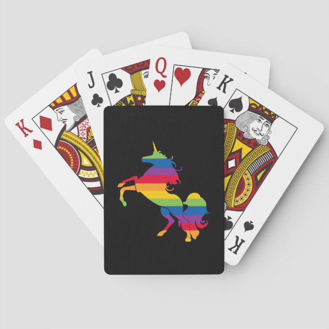 Colourful Unicorn Playing Cards (Back)